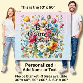 Add Grandma Name or Phrase - Best Grandma Ever! フリースブランケット