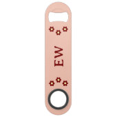 Add initials peach and burgundy スピード栓抜き (正面)