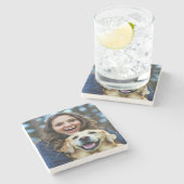 Add Labrador Retriever Photo Personalize ストーンコースター (横)