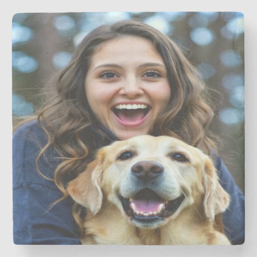 Add Labrador Retriever Photo Personalize ストーンコースター (正面)