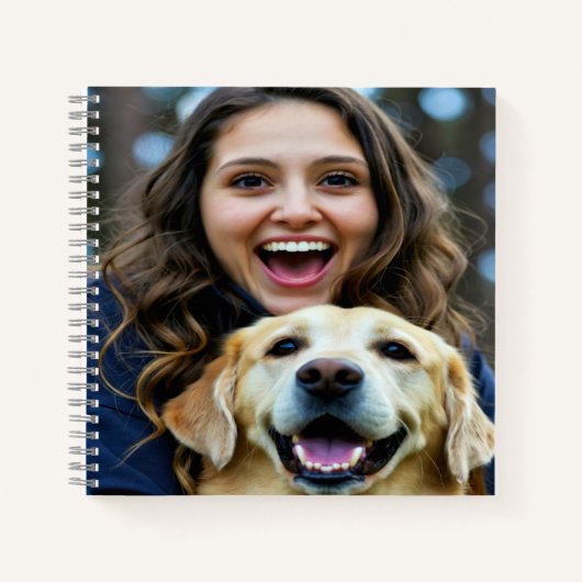 Add Labrador Retriever Photo Personalize ノートブック (正面)
