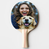 Add Labrador Retriever Photo Personalize 卓球ラケット (裏面)