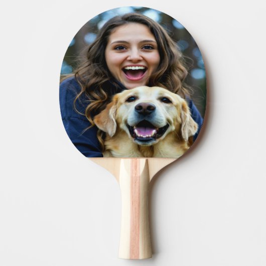 Add Labrador Retriever Photo Personalize 卓球ラケット (正面)