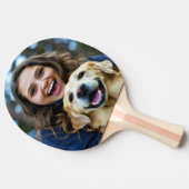 Add Labrador Retriever Photo Personalize 卓球ラケット (横)