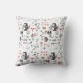 ADD LETTER - Nordic Woodland Animals Folkartティール（緑 クッション (裏面)