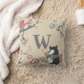 ADD LETTER - Nordic Woodland Animals Folkart Kids クッション (ブランケット)