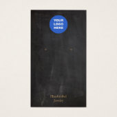 Add Logo Black Chalkboard Earring Display Card (正面)