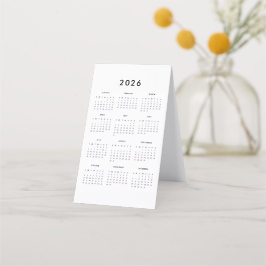 Add Logo Custom Text Christmas Tree 2026 Calendar ロイヤリティカード (裏面)