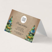 Add Logo Custom Text Christmas Tree 2026 Calendar 名刺 (正面)