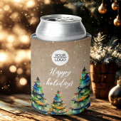 Add Logo Custom Text Christmas Tree Customer 缶クーラー