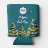 Add Logo Custom Text Christmas Tree Customer 缶クーラー (裏面)