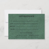 Add Logo Editable Business Gift Certificate (正面)