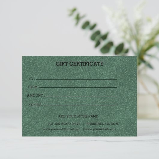 Add Logo Editable Business Gift Certificate (スタンド正面)
