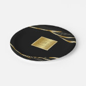 Add logo Gold and Black corporate event  ペーパープレート (アングル)