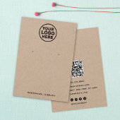 Add Logo Kraft Earring Display Holder QR Code