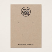 Add Logo Kraft Earring Display Holder QR Code (正面)