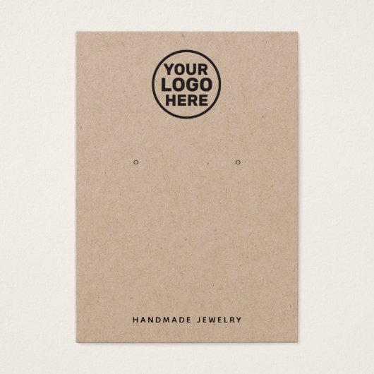 Add Logo Kraft Earring Display Holder QR Code (正面)