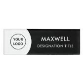 Add Logo | Modern Simple Elegant Magnet Title 名札 (正面)