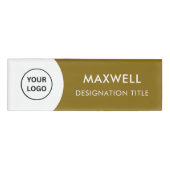 Add Logo | Modern Simple Elegant Magnet Title 名札 (正面)