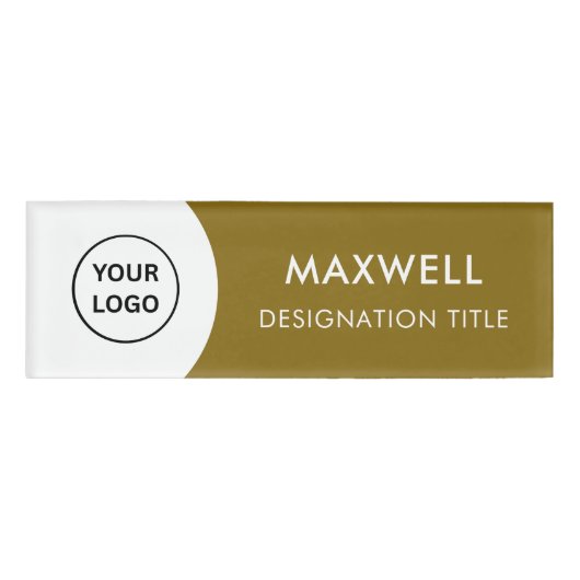 Add Logo | Modern Simple Elegant Magnet Title 名札 (正面)