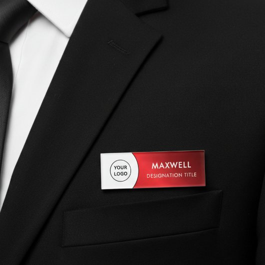 Add Logo | Modern Simple Elegant Magnet Title 名札