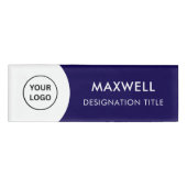 Add Logo | Modern Simple Elegant Magnet Title 名札 (正面)