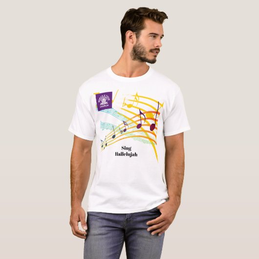 Add Logo MUSIC NOTES Praise Team  Tシャツ (正面フル)