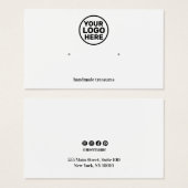 Add Logo Plain White Earring Display (正面&裏面)