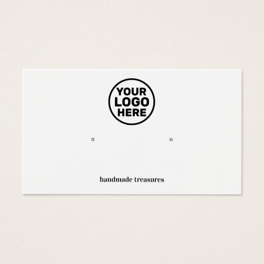 Add Logo Plain White Earring Display (正面)