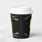 Add logo QR Code Gold and Black corporate event  紙コップ (右)