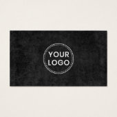 Add logo social media icons dark business cards  (裏面)