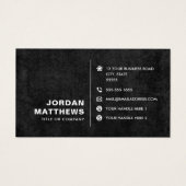 Add logo social media icons dark business cards  (正面)