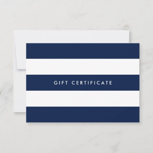 Add Logo Stripes & Custom Color Gift Certificate (正面)