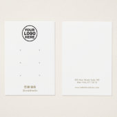Add Logo Three Hole Earring Display Card (正面&裏面)