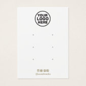 Add Logo Three Hole Earring Display Card (正面)