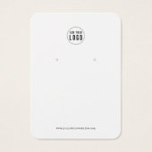 Add Logo Typewriter Earring Display Card (正面)