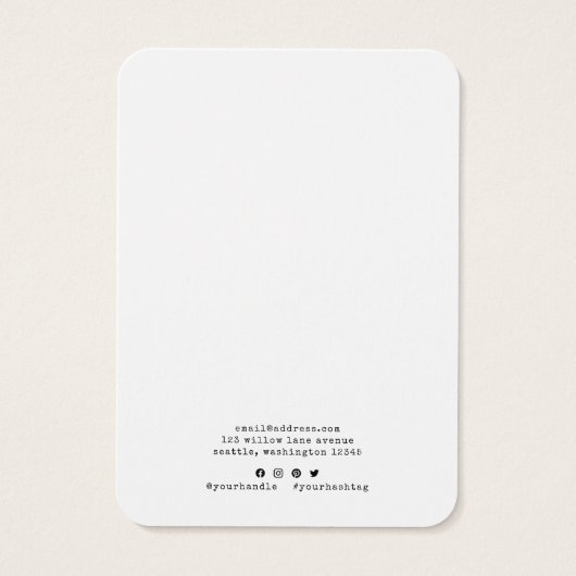 Add Logo Typewriter Necklace Display Card (裏面)