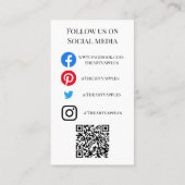 ADD LOGO washing instructions 気に CARDS rainbow 名刺 (裏面)