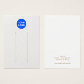 Add Logo White Leather  Hair Clip Display (正面&裏面)