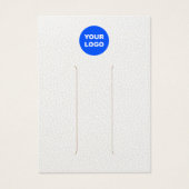 Add Logo White Leather  Hair Clip Display (正面)