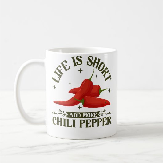 Add More Chili Pepper コーヒーマグカップ (左)