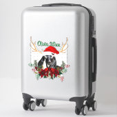 ADD NAME – 美しいクリスマスヌビアンヤギの子 シール (スーツケース)