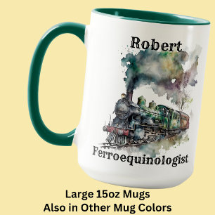 Add Name Change ALL文字、Ferroequinologist Train マグカップ