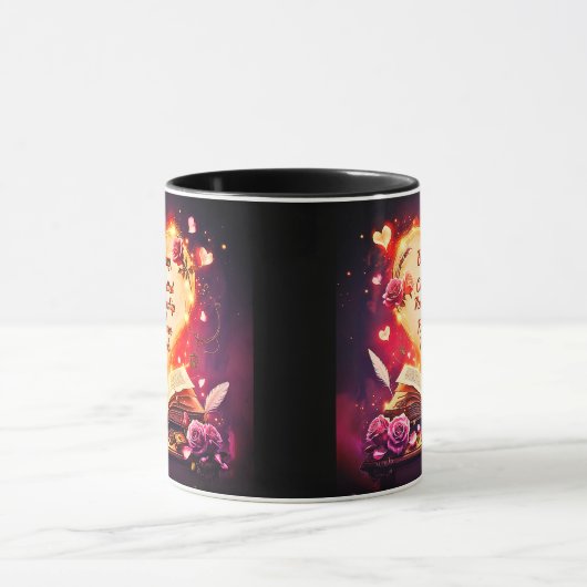 Add Name, Committed Relationship Romance Novels マグカップ (中央)