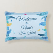 Add Name Edit文字Boho Blue Breges アクセントクッション (正面)