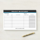 Add Name Project Milestones Tracker Sticky Notes ポストイット (デスク)