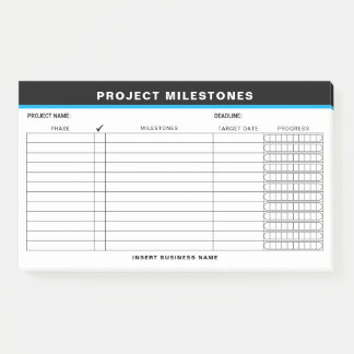 Add Name Project Milestones Tracker Sticky Notes ポストイット
