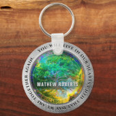Add Name Silver Memorial Tree of Life キーホルダー (正面)