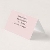 Add Name - Table Place Card - with Messages (裏面)