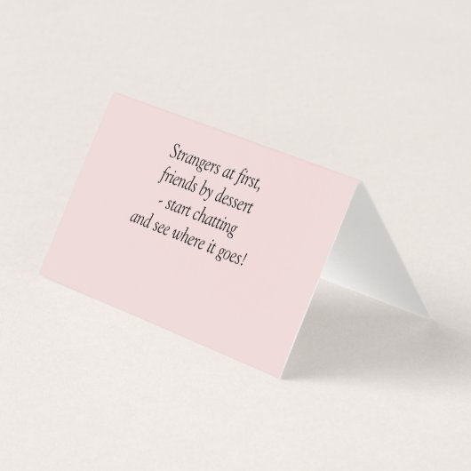 Add Name - Table Place Card - with Messages  (裏面)